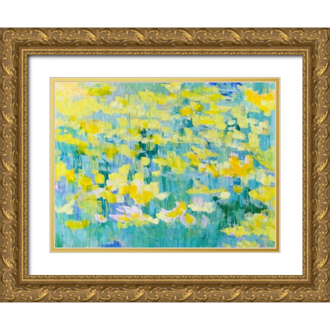 And They Were All Yellow Gold Ornate Wood Framed Art Print with Double Matting by Gonda, Tamara