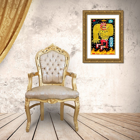 Guru Gold Ornate Wood Framed Art Print with Double Matting by Gutierrez, Jorge R.