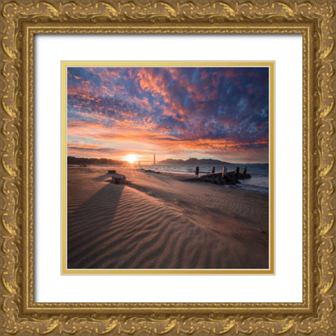Composed Gold Ornate Wood Framed Art Print with Double Matting by Gordon, Dave