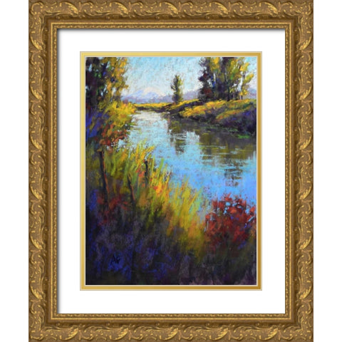 Looking down the Slough Gold Ornate Wood Framed Art Print with Double Matting by Gos, Alejandra