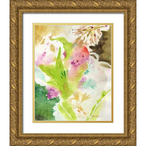 Fusion No. 2 Gold Ornate Wood Framed Art Print with Double Matting by Golden, Sheila