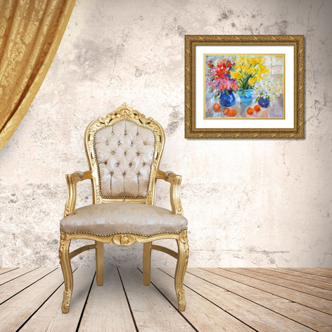 Sunny Still Life Gold Ornate Wood Framed Art Print with Double Matting by Gatens, Pamela
