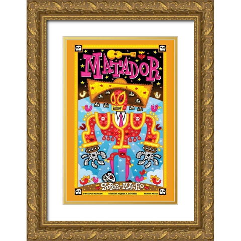 Matador Gold Ornate Wood Framed Art Print with Double Matting by Gutierrez, Jorge R.