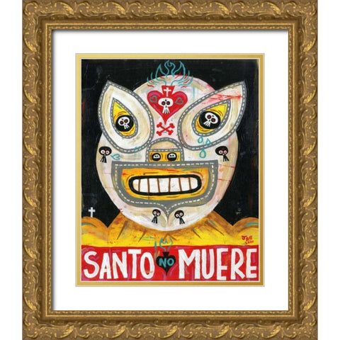 Santo Gold Ornate Wood Framed Art Print with Double Matting by Gutierrez, Jorge R.