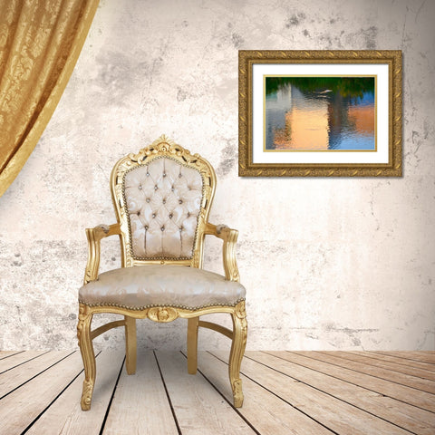 Reflection on the Iowa River No. 1 Gold Ornate Wood Framed Art Print with Double Matting by Gonzalez, Ulpi