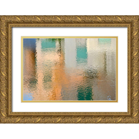 Reflection on the Iowa River No. 2 Gold Ornate Wood Framed Art Print with Double Matting by Gonzalez, Ulpi
