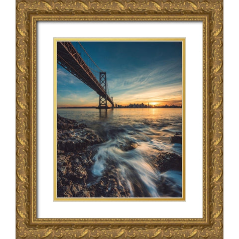 Down by the Water 2 Gold Ornate Wood Framed Art Print with Double Matting by Getty, Bruce