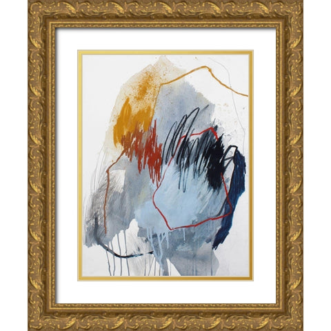 Fall of 2016 No. 5 Gold Ornate Wood Framed Art Print with Double Matting by Guo, Ying
