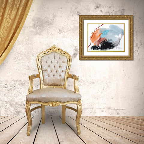 Remote Island No. 1 Gold Ornate Wood Framed Art Print with Double Matting by Guo, Ying