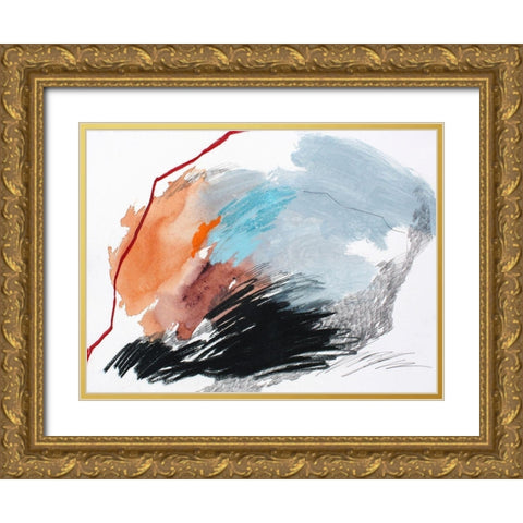 Remote Island No. 1 Gold Ornate Wood Framed Art Print with Double Matting by Guo, Ying