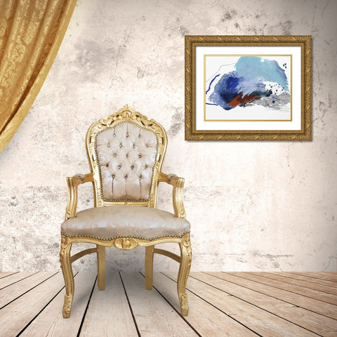 Remote Island No. 3 Gold Ornate Wood Framed Art Print with Double Matting by Guo, Ying