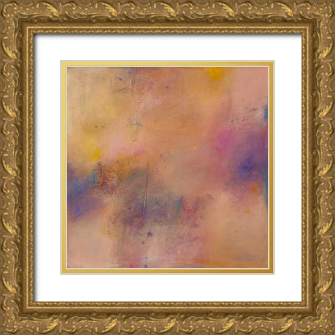 Untitled Abstract No. 7 Gold Ornate Wood Framed Art Print with Double Matting by Handelman, Ed