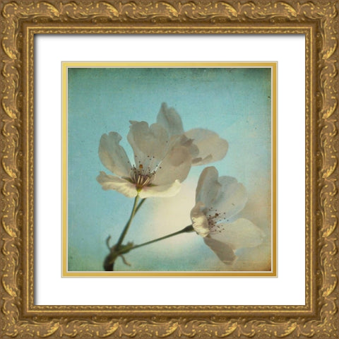 Spring Sings Gold Ornate Wood Framed Art Print with Double Matting by Hanna, Dawn D.