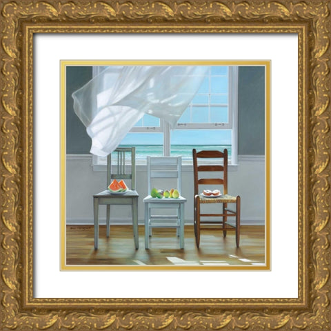 Beach Therapy Gold Ornate Wood Framed Art Print with Double Matting by Hollingsworth, Karen