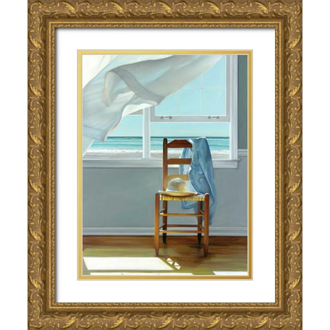 Deep Breathing Gold Ornate Wood Framed Art Print with Double Matting by Hollingsworth, Karen