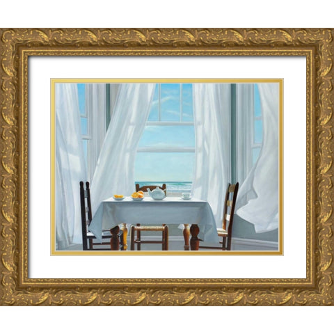 Becoming Centered Gold Ornate Wood Framed Art Print with Double Matting by Hollingsworth, Karen