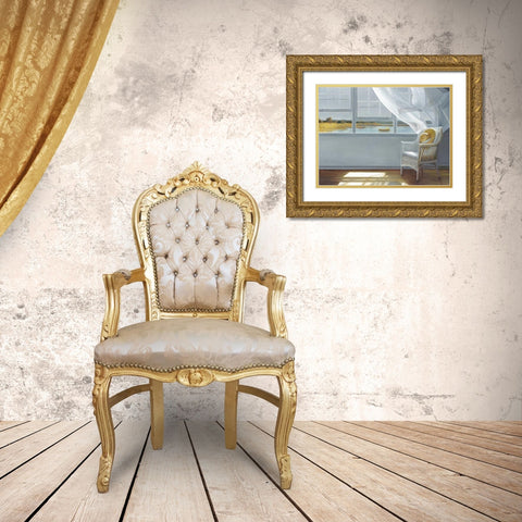 Lake Effect Gold Ornate Wood Framed Art Print with Double Matting by Hollingsworth, Karen