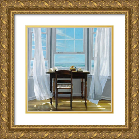 Contemplation Gold Ornate Wood Framed Art Print with Double Matting by Hollingsworth, Karen