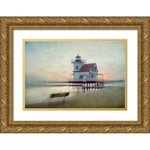 Giving Light Gold Ornate Wood Framed Art Print with Double Matting by Hanna, Dawn D.