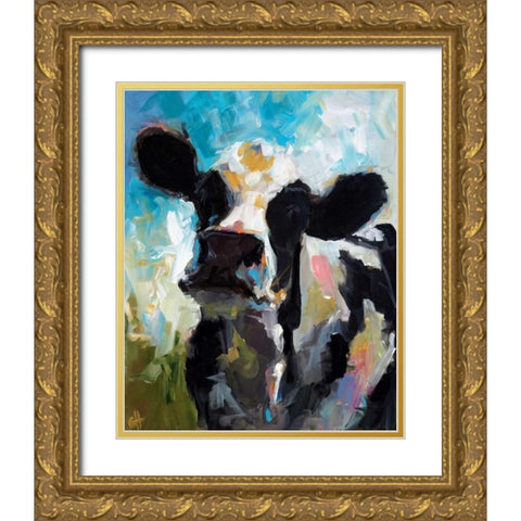 Daisy Gold Ornate Wood Framed Art Print with Double Matting by Humphry, Cari J.