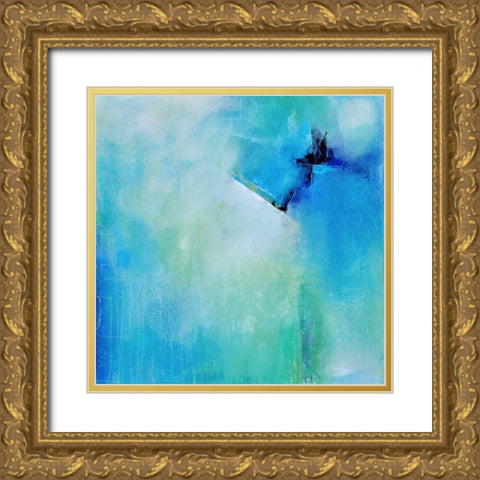 Free Flow Gold Ornate Wood Framed Art Print with Double Matting by Hale, Karen