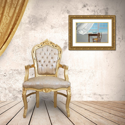 Channeling Hemingway Gold Ornate Wood Framed Art Print with Double Matting by Hollingsworth, Karen