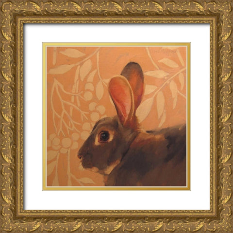 The Hare Gold Ornate Wood Framed Art Print with Double Matting by Hoeptner, Diane