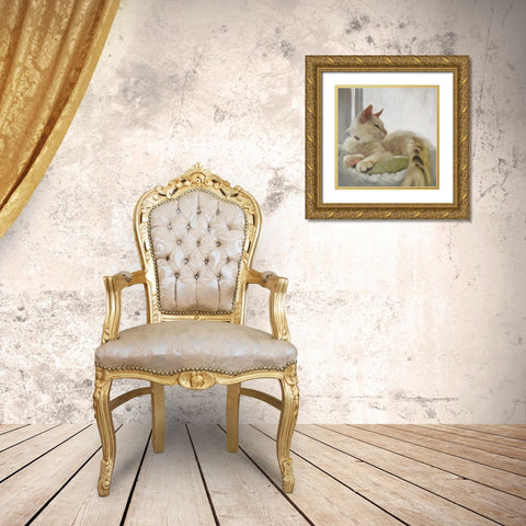 Through the Window Gold Ornate Wood Framed Art Print with Double Matting by Hoeptner, Diane