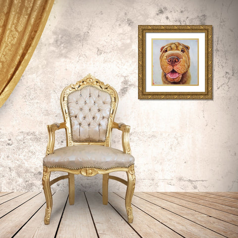 Follow Your Nose 6 Gold Ornate Wood Framed Art Print with Double Matting by Heffernan, Lucia