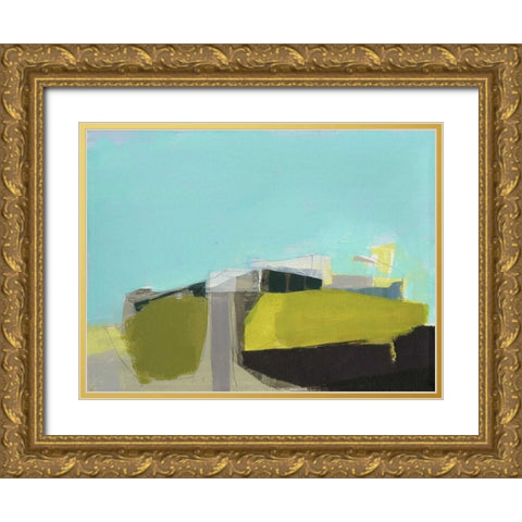 East End Hill Gold Ornate Wood Framed Art Print with Double Matting by Hawkins, Amanda