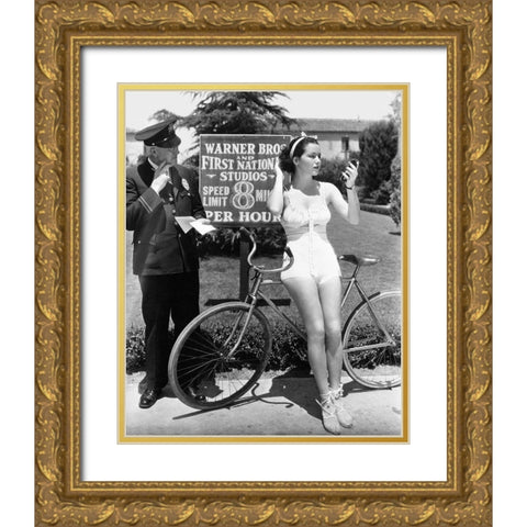 Warner Bros. Studios 1935 Gold Ornate Wood Framed Art Print with Double Matting by Unknown