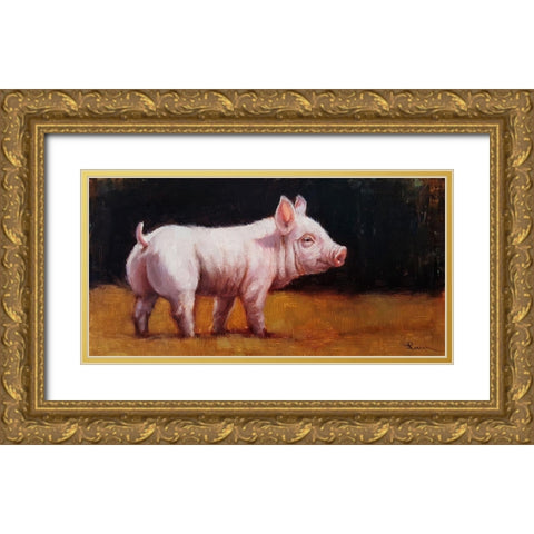 Wilbur Gold Ornate Wood Framed Art Print with Double Matting by Heffernan, Lucia