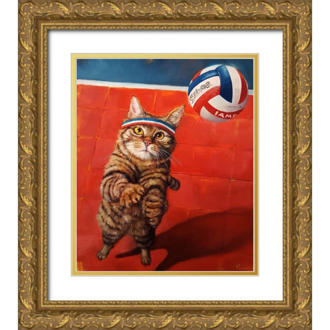 The Setter Gold Ornate Wood Framed Art Print with Double Matting by Heffernan, Lucia