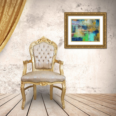 City Reflection Gold Ornate Wood Framed Art Print with Double Matting by Herckenrath, Ingeborg