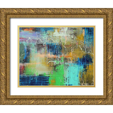 City Reflection Gold Ornate Wood Framed Art Print with Double Matting by Herckenrath, Ingeborg