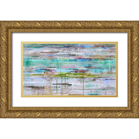 Miami Reflection Gold Ornate Wood Framed Art Print with Double Matting by Herckenrath, Ingeborg