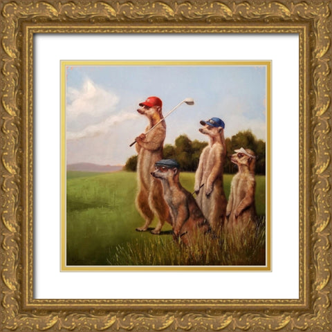 Mens Day Gold Ornate Wood Framed Art Print with Double Matting by Heffernan, Lucia