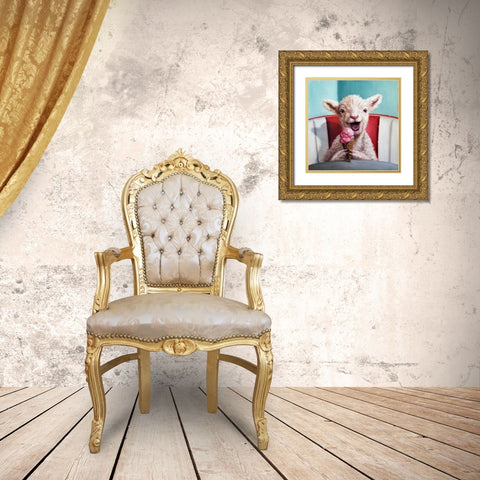 Kiddie Cone Gold Ornate Wood Framed Art Print with Double Matting by Heffernan, Lucia