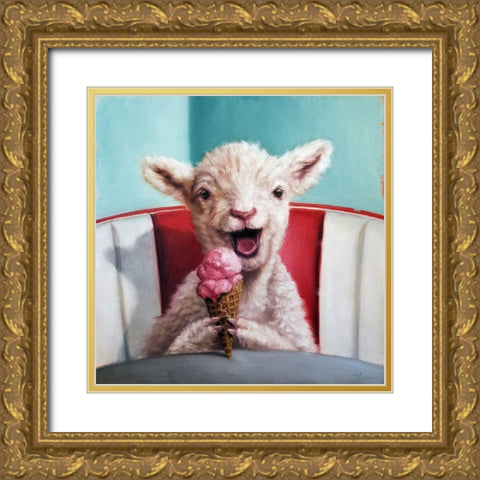 Kiddie Cone Gold Ornate Wood Framed Art Print with Double Matting by Heffernan, Lucia