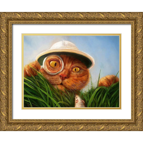 Explorer Gold Ornate Wood Framed Art Print with Double Matting by Heffernan, Lucia