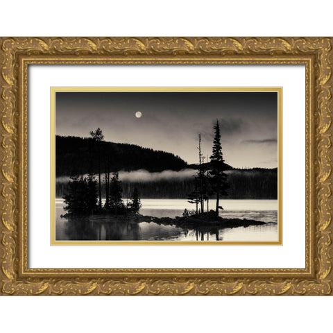 Full Moon At Waldo Gold Ornate Wood Framed Art Print with Double Matting by Horsfall, Gary