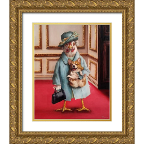 Her Majesty Gold Ornate Wood Framed Art Print with Double Matting by Heffernan, Lucia