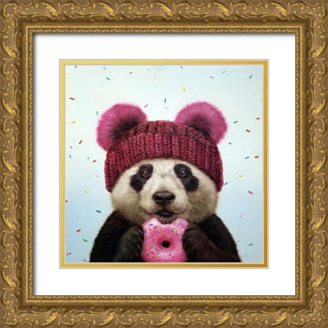 First Bite Gold Ornate Wood Framed Art Print with Double Matting by Heffernan, Lucia