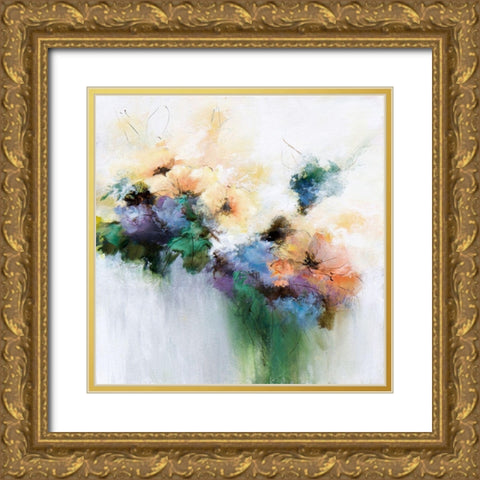 Flower Patterns Gold Ornate Wood Framed Art Print with Double Matting by Hale, Karen