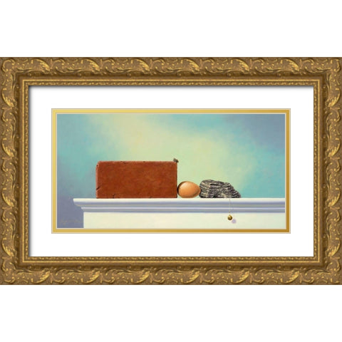 Between a Rock and hard Place Gold Ornate Wood Framed Art Print with Double Matting by Herzog, Linda Ridd