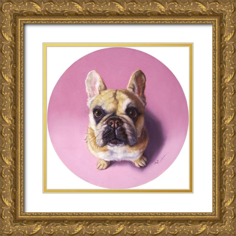 Charlotte Gold Ornate Wood Framed Art Print with Double Matting by Heffernan, Lucia