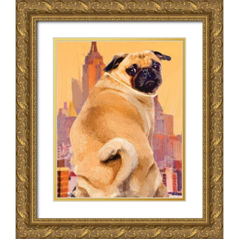 Audrey Gold Ornate Wood Framed Art Print with Double Matting by Hastings, Porter