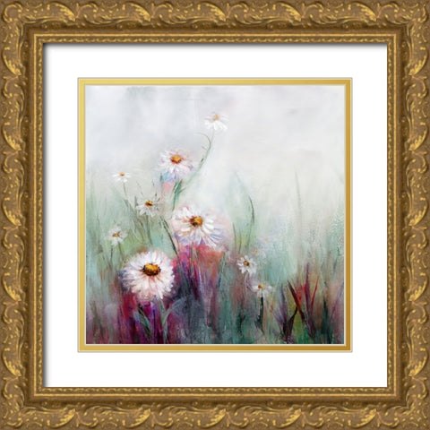 Wildflowers No. 1 Gold Ornate Wood Framed Art Print with Double Matting by Hale, Karen