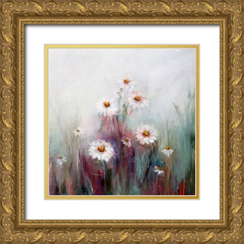 Wildflowers No. 2 Gold Ornate Wood Framed Art Print with Double Matting by Hale, Karen
