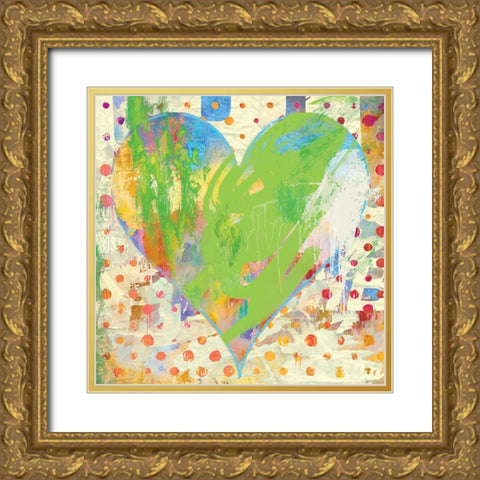 Carnival Heart Gold Ornate Wood Framed Art Print with Double Matting by Hastings, Porter